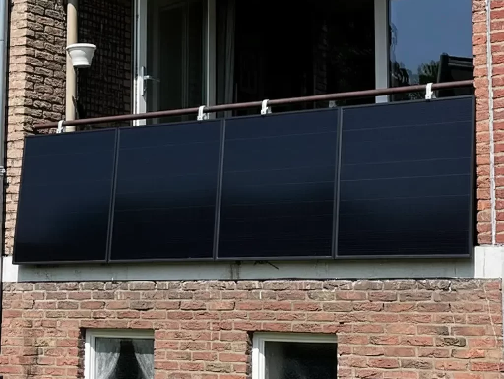 Zonnepanelen tegen balkon